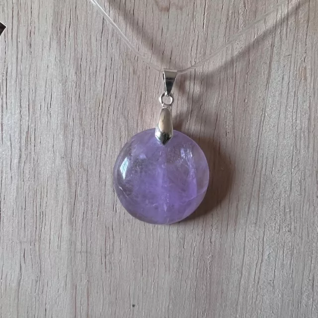 Améthyste de Bolivie – Pendentif forme ronde 2.5cm
