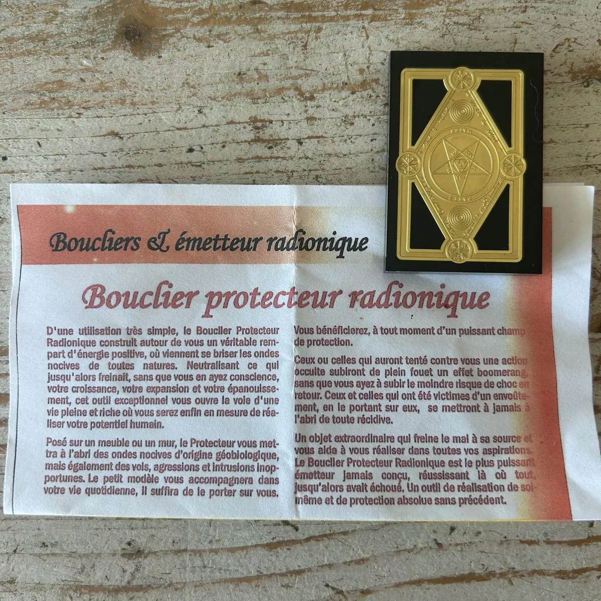 Bouclier Protecteur Radionique ou Bouclier Protector – Format poche – Image 3