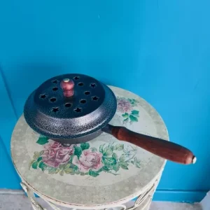 Brûle encens métal grand manche en bois 15 cm